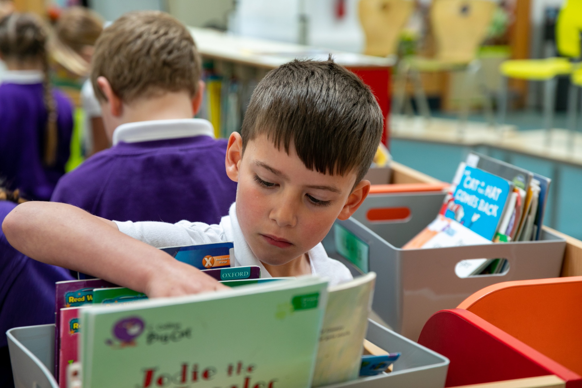 image of a child choosing a reading book