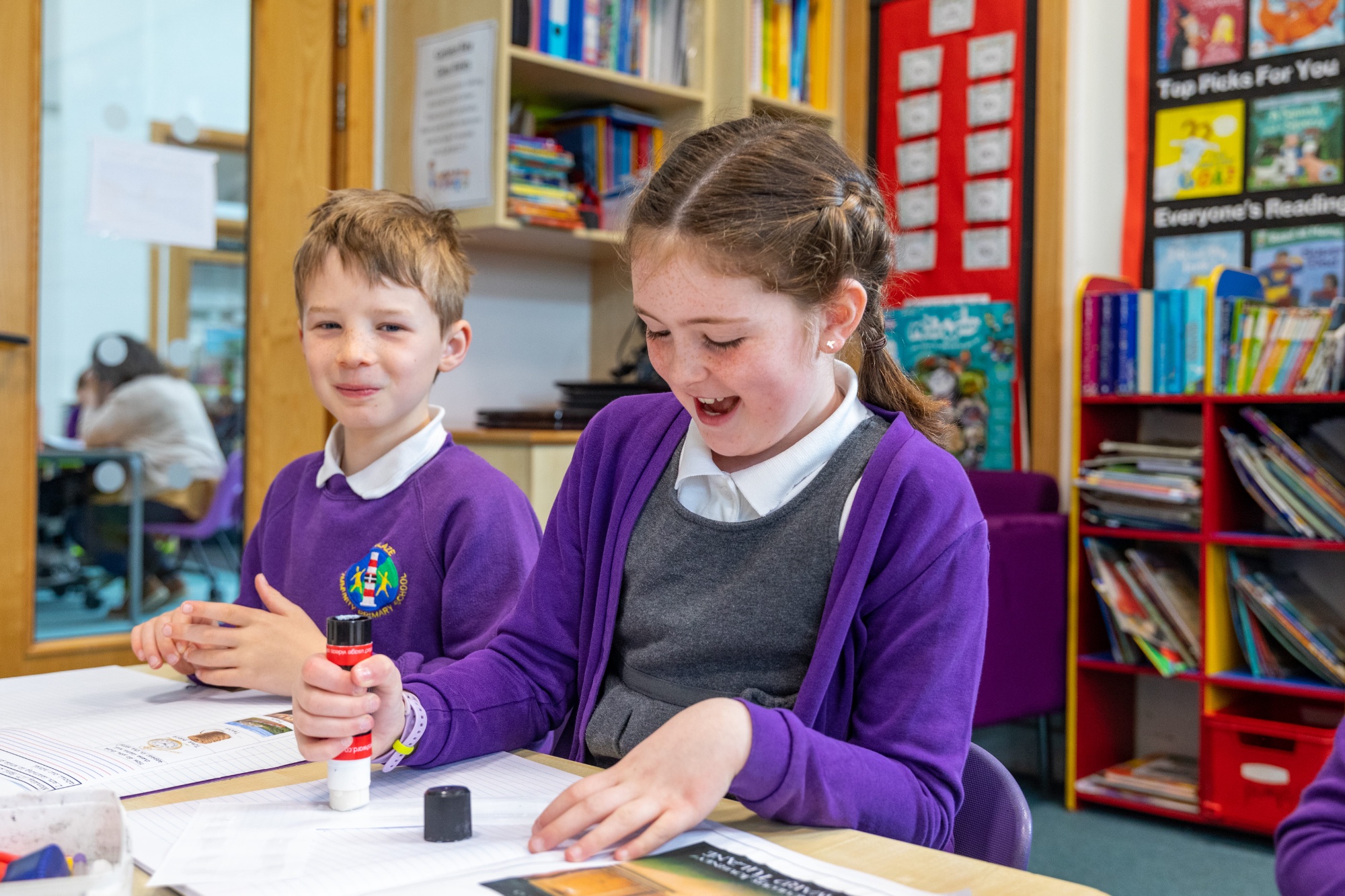 art lesson at Carclaze CP School